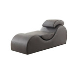 Versa Chair Living Room Multi Functional Yoga Gaming Relaxation Meditation Outdoor Indoor TV Exercise Stretch Chaise Chair Reduce Stress Increase Intimacy Faux Leather Leatherette in Gray