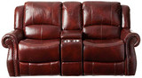 Cambridge Telluride Leather Reclining Loveseat, Brown