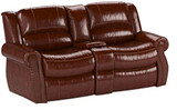 Cambridge Telluride Leather Reclining Loveseat, Brown