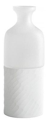 Clear And White Sereno 13.25 Inch Tall Glass Vase - Style: 7646728