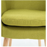 Magshion 2 Pcs Elegant Upholstered Fabric Club Chair Accent Chair W/ 2 Free Pillows (Green)