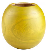Lime Green Jupiter 10.75 Inch Tall Wood Vase - Style: 7667252 Lime Green Jupiter 10.75 Inch Tall Wood Vase - Style: 7667252