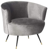 Safavieh Home Collection Arlette Retro Glam Grey Velvet Accent Chair