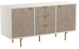 Amazon Brand â€?Rivet Mid-Century Modern Wood Media TV Console Stand Table, 59"H, White & Gray