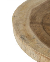 East at Main Mara Brown Round Teak Accent Table, (22x22x22)