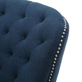 Christopher Knight Home CKH Diamond Tufted Fabric Club Chair, Dark Blue