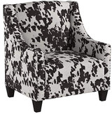 Christopher Knight Home Elysabeth Studded Velvet Club Chair, Milk Cow / Dark Brown