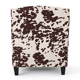 Christopher Knight Home Elysabeth Studded Velvet Club Chair, Milk Cow / Dark Brown