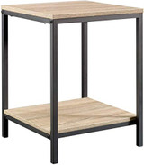 Home Square 4 Piece Living Room Set with Accent Chest Storage TV Stand, Coffee Table, and Set of 2 End Tables in Charter Oak