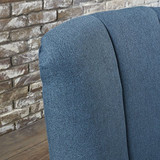 Christopher Knight Home Izara Classic Fabric Club Chair, Navy Blue / Dark Brown