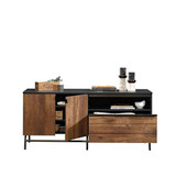 Sauder Boulevard Café Credenza, For TVs up to 60", Black finish
