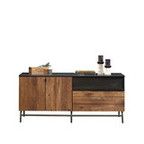 Sauder Boulevard Café Credenza, For TVs up to 60", Black finish