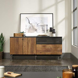 Sauder Boulevard Café Credenza, For TVs up to 60", Black finish