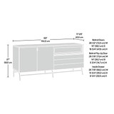 Sauder Boulevard Café Credenza, For TVs up to 60", Black finish
