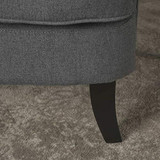 Christopher Knight Home Anikki Tufted Fabric Club Chair, Charcoal / Dark Brown