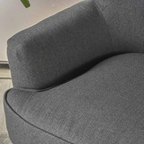 Christopher Knight Home Anikki Tufted Fabric Club Chair, Charcoal / Dark Brown