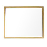 Christopher Knight Home Siryen Modern Mirror Finished Side Table with Gold Iron Accents, Clear / Gold
