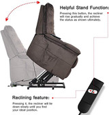 Lift Chairs for Elderly , Reclining Chair Sofa Electric Recliner Chairs with Remote Control Soft Fabric Lounge