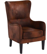 Christopher Knight Home Lorenzo Fabric Studded Club Chair, Brown