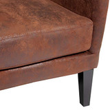 Christopher Knight Home Lorenzo Fabric Studded Club Chair, Brown