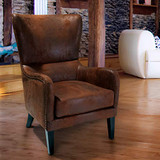 Christopher Knight Home Lorenzo Fabric Studded Club Chair, Brown