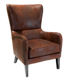 Christopher Knight Home Lorenzo Fabric Studded Club Chair, Brown