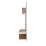 Manhattan Comfort Utopia Entertainment Center, Off-White/Maple Cream
