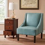 Amazon Brand – Ravenna Home Eddison Modern Slope Accent Chair, 32"W, Blue