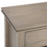 Simpli Home Artisan SOLID WOOD 24 inch Wide Contemporary Bedside Nightstand Table in Distressed Grey