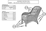 Malibu Lounge Set of 4: 2 Natural Rattan Wicker Chairs, Loveseat with Light Brown Cushion and Coffee Table w/Glass Handmade, Colonial