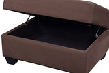 Harper & Bright Designs Sectional Sofa 3 Piece Sofa Sets Couches with Reversible Chaise Lounge Storage Ottoman and Cup Holders for Living Room (Brown)