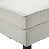 Andeworld Tufted Loveaseat Settee Sofa Bench for Dining Room (Beige 1)