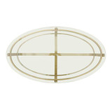 Christopher Knight Home Bell Tempered Glass Coffee Table | Round | Modern | Brass Finish, Clear Christopher Knight Home Bell Tempered Glass Coffee Table | Round | Modern | Brass Finish, Clear