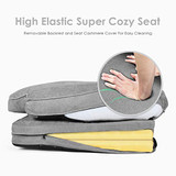 Giantex Sofa Couch Loveseat Fabric Upholstered Removable Back Seat Cushion Modern Home Living Room Furniture Set Bedroom Sofa (Gray)