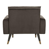Safavieh Home Amaris Retro Glam Shale Velvet and Black Tufted Accent Chair