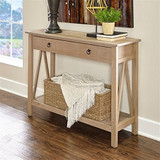 Riverbay Furniture Console Table in Rustic Gray