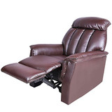 Merax Recliner Ergonomic Adjustable Recliner Sofa Chair with PU Leather (Brown)