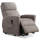 EBELLO Power Lift Chair Assist Recliner for Elderly-Electric Large Lift Recliner Chair with Remote Control, Tall Electric Reclining Sofa, Living Room Home Theater Chair Soft Fabric Lounge, Grey