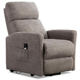 EBELLO Power Lift Chair Assist Recliner for Elderly-Electric Large Lift Recliner Chair with Remote Control, Tall Electric Reclining Sofa, Living Room Home Theater Chair Soft Fabric Lounge, Grey