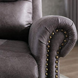 Power Lift Recliner Chair for Elderly - Bonzy Home Reclining Chair with Remote Control, Electric Lift Recliner Chair for Living Room Vintage Style with Metal Rivets Décor (Grey)
