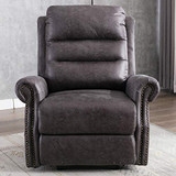 Power Lift Recliner Chair for Elderly - Bonzy Home Reclining Chair with Remote Control, Electric Lift Recliner Chair for Living Room Vintage Style with Metal Rivets Décor (Grey)