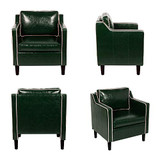 Mid Century Modern 3 Piece Sectional Sofa Set Couches for Living Room Faux Leather Armrest Office Couch Set Loveseat for Small Spaces, Home Furniture Green (Loveseat + 2 Single (3pcs), Green & White) Mid Century Modern 3 Piece Sectional Sofa Set Couches for Living Room Faux Leather Armrest Office Couch Set Loveseat for Small Spaces, Home Furniture Green (Loveseat + 2 Single (3pcs), Green & White)