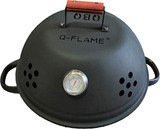 Q-Stoves Outdoor Wood Pellet Patio Heater Q-Flame Q05C, and QBQ Barbecue with Thermometer (with Grill)
