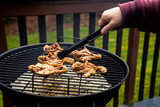 Q-Stoves Outdoor Wood Pellet Patio Heater Q-Flame Q05C, and QBQ Barbecue with Thermometer (with Grill)