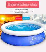 SweetCom Inflatable Swimming Pools，Round Kiddie Inflatable Pools，Family Pool，Adults, Babies, Outdoor, Garden, Backyard, 8ft x 30in