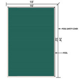 Happybuy Pool Safety Cover 16x32ft Rectangle Inground Safety Pool Cover Green Mesh Solid Pool Safety Cover for Swimming Pool Winter Safety Cover