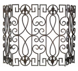 Rustic Iron 31in. Wrought Iron Fire Screen - Style: 7313916