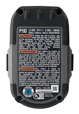 Ryobi P164: 2 Pack of P193 6.0 Amp Hour 18V Lithium Ion Batteries w/ Onboard Fuel Gauge