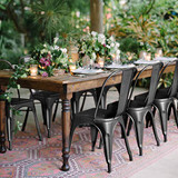 Metal Chair Dining Chairs Set of 4 Patio Chair 18 Inches Seat Height Dining Room Kitchen Chair Tolix Restaurant Chairs Trattoria Bar Stackable Chairs Metal Indoor Outdoor Chairs