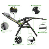 EVER ADVANCED Oversize XL Zero Gravity Recliner Padded Patio Lounger Chair with Adjustable Headrest Support 350lbs (Olive Green)